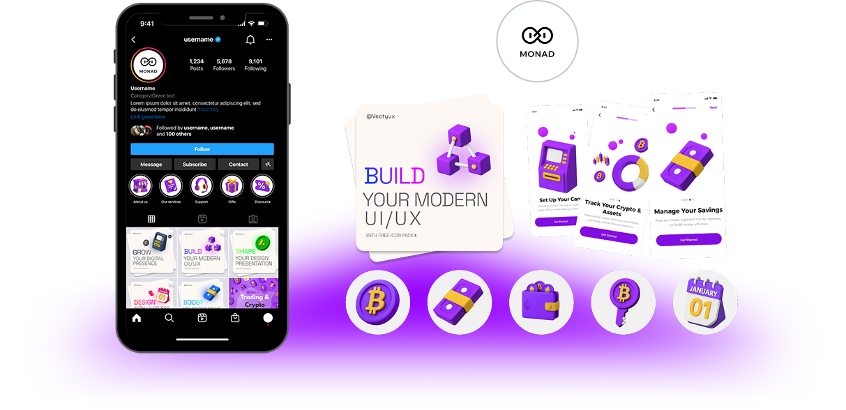 3D Icons for Branding and Identity